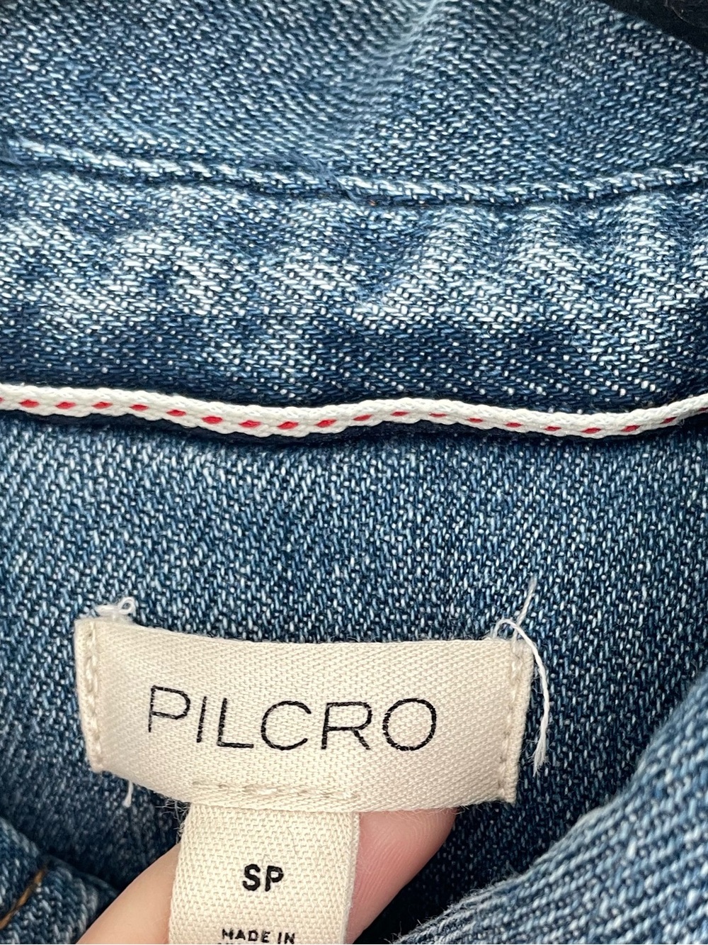 Anthropologie Pilcro Long-Sleeve Denim Micro Mini Shirt Dress Small Petite. 20 - Picture 4 of 10